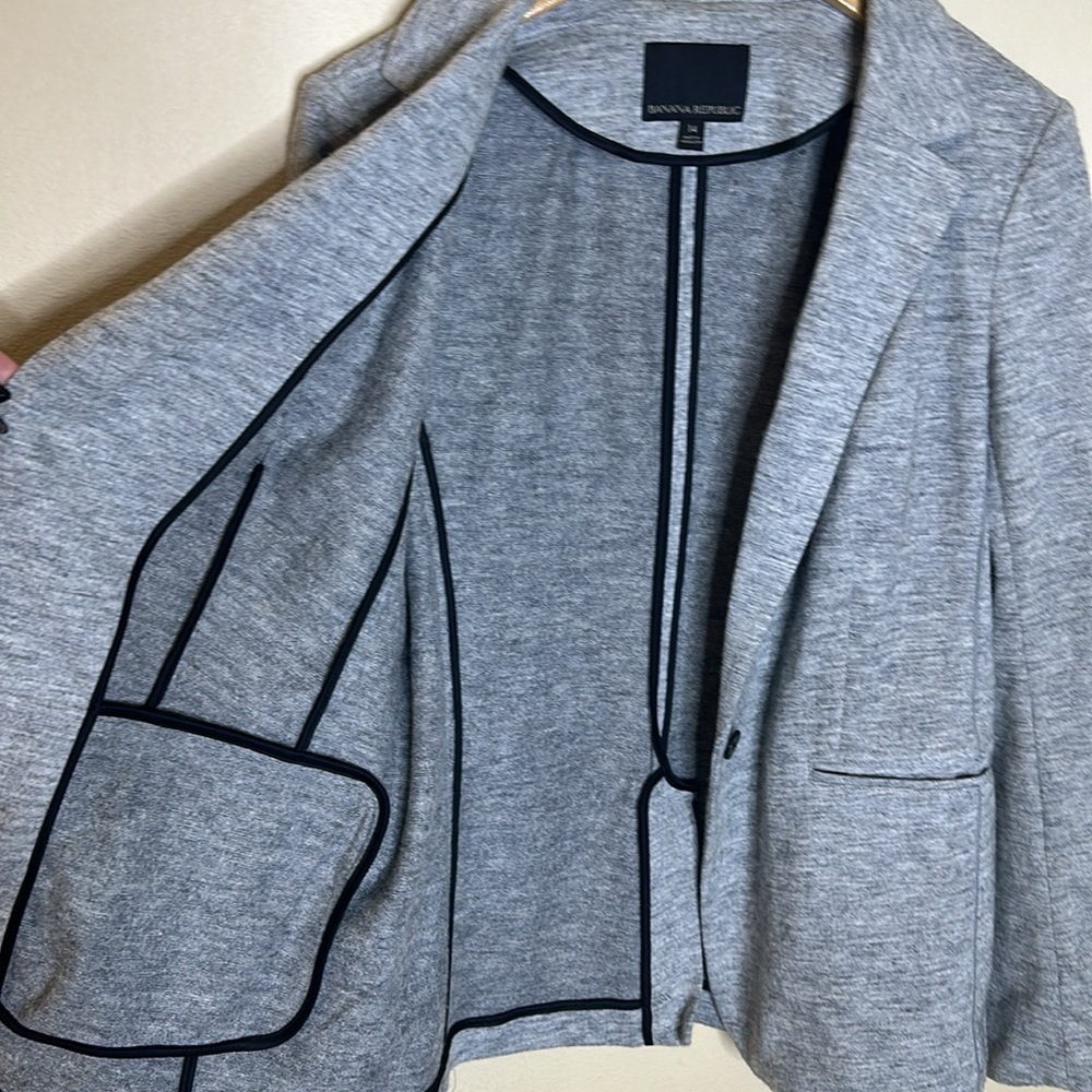 Banana Republic Long And Lean Blazer Womens Size 14 Single Button Closure - Picture 6 of 11